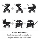 Transformer Stroller and Wagon - Pitch Black