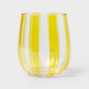 4pk 14 fl oz Striped Stemless Wine Glasses - ™