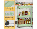 Slim Rolling Storage Cart - Green