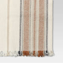 72" x 14" Cotton Striped Table Runner Orange