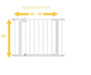 Adjustable Pressure-Mounted Walk-Through Gate - White