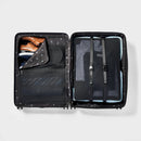 Large Checked Hardside Spinner Suitcase - Matte Black