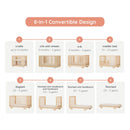 Baby Spirit 8-in-1 Convertible Crib White