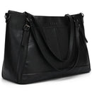 ELLE Luggage Leisure Luxe 33L Vegan Leather Weekender Tote Bag - Black