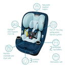 Pria Max All-in-One Convertible Car Seat Tetra Blue