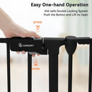 150" Extra Wide Baby Gate with Door - Black
