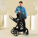 Zelia Pro 5-in-1 Travel System with Mico Pro Infant Car Seat - Caspian Caviar