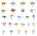 150PCS 3-in-1 Theme Magnetic Tile Set - Aquarium Safari and Metro Theme