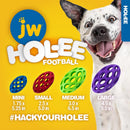 JW Pet Hol-ee For Dog Assorted Rubber Football Dog Toy Medium 1 pk