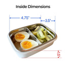 Stainless Steel Divided Bento Snack Box - Blue