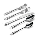 45pc Brynn Flatware Set Silver: Stainless Steel, Service for 8, Dishwasher-Safe, Includes Serving & Dinner Pieces
