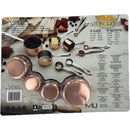 MIU Copper Plated And Stainless Steel Measuring Cups And Spoons Set - 10 Pieces