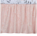 Gray/Pink 3-Piece Floral Baby Crib Bedding Set