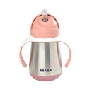 Stainless Steel Straw Sippy Cup - Rose (8.5 Oz.)