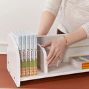 ECR4Kids Tabletop Book Display, Adjustable, White Wash
