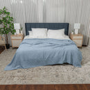 Waffle Blanket for Adults, Extra Large - Throw 50" x 60”, Pacific Blue