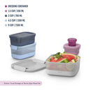 10pc Plastic Food Storage Container Set with Skid Free Soft Base