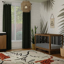 Hudson 3-in-1 Convertible Crib - Natural Walnut/Black