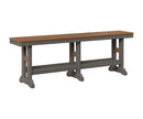 Berlin Gardens, Garden Classic 66″ Bench, Antique Mahogany on Coastal Gray
