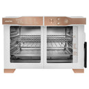 French Door 6-Slice Digital Toaster Oven Air Fryer with Integrated Temperature Probe, 24L - White