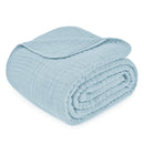 Muslin Blanket, Large Size 50” x 60” - Sky Blue
