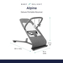 Alpine Deluxe Portable Bouncer - Charcoal Tweed