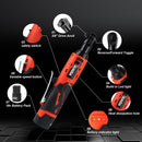 18V Cordless Electric Ratchet Wrench Set with 2 Batteries & Fast Charger