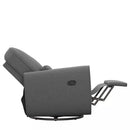 Kennedy Nursery Gliding Recliner Upholstered Accent Chair - Gray