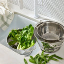 1.5qt, 3qt, and 5qt Stainless Steel Colander Set- Silver