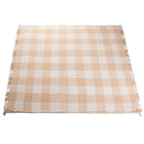 Outdoor Picnic Blanket with Harness - Beige Gingham