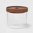 Glass Storage Canister with Wood Lid - Extra Small