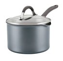 Nonstick Induction Straining 3qt Saucepan with Lid - Graphite