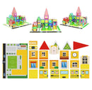 150pc Magnetic Tile Building Set - School Police Station and Hospital Theme
