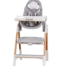 2-in-1 High Chair and Step Stool - Natural Wood