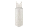 Summit 32oz Stainless Steel Water Bottle with Straw Lid - Cream Leopard