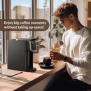 Compact Coffee Maker for Ground Coffee & Loose Tea - Single Serve, 6-12 Oz Brew, Black