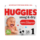 38ct Snug & Dry Newborn Diapers - Size 1 (8-14 lbs)