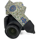 Perri's Leathers Ltd. 2" Jacquard Camera Strap (Gold Floral Trail)