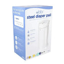 Stainless Steel Diaper Pail - White