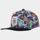 Overtime Adult Flat Brim Snapback Baseball Hat - Printed Crown