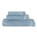 Geometric Cotton Towel Set - Blue