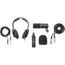 Zoom ZDM-1 Podcast Mic Pack with Headphones, Windscreen, XLR, and Tabletop Stand