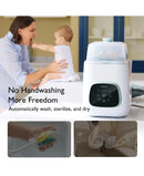 KleanPal Pro Baby Bottle Washer and Sterilizer- White & Green