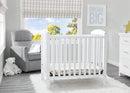 Mini Convertible Baby Crib with Mattress - Bianca White