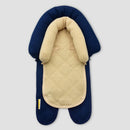 Car Seat Head Support and Strap Covers - Navy Waffle