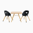 Play Kit (Play Table/Play Chair Set) - Natural Table w/ Charcoal Chairs