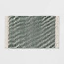 1'8"x2'10" Rectangle Green Striped Rug