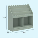 Sammy Scallop Bookcase - Light Sage