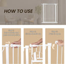 Baby Gate for Stairs and Doorways - White