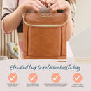 Insulated Baby Bottle Bag - Cognac